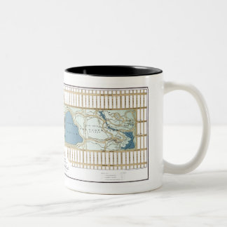 Taza Bicolor Mapa del Central Park, Nueva York, 1875