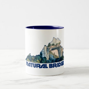 Taza Bicolor Mapa del estado de Virginia del Puente Natural