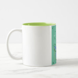 Taza Bicolor Mapa del lago Maggiore Italia - Suiza