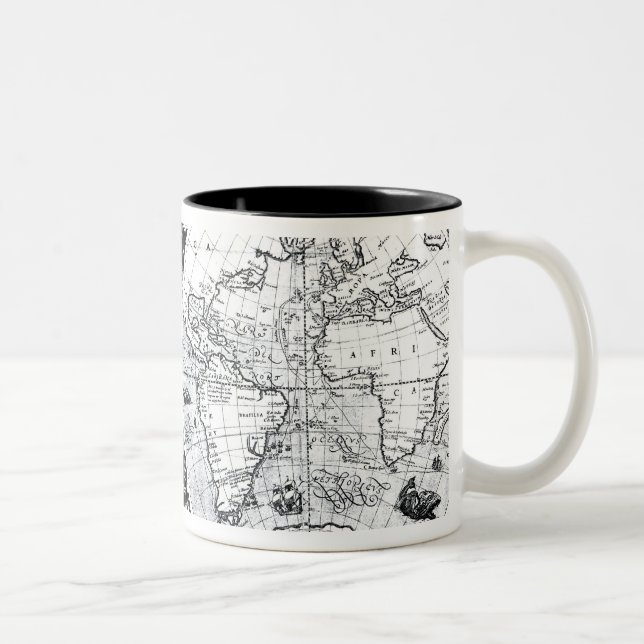 Taza Bicolor Mapa del mundo (Derecha)