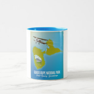 Taza Bicolor Mapa del Parque Nacional de Guadalupe