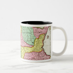 Taza Bicolor Mapa del reino de Hungría y de los estados que