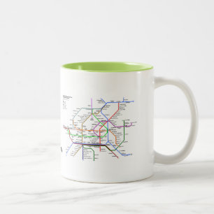 Taza Bicolor Mapa del tubo de Viena