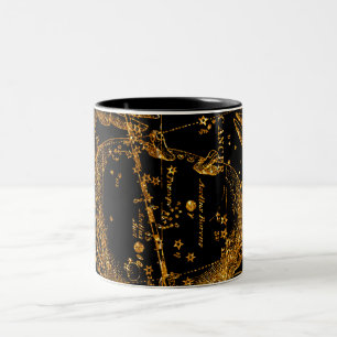 Taza Bicolor Mapa Estelar Celeste Astrológico Cáncer Cangrejo D