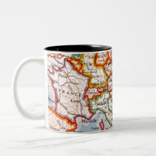 Taza Bicolor Mapa europeo de estados