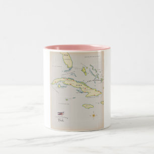 Taza Bicolor Mapa ilustrado de Cuba