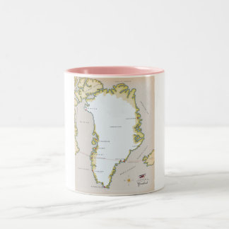 Taza Bicolor Mapa ilustrado de Groenlandia