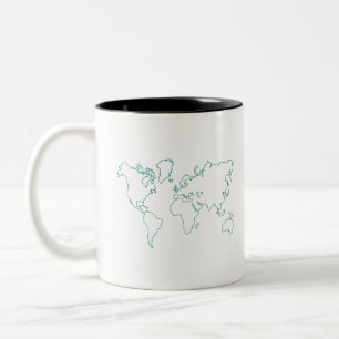 Taza Bicolor Mapa mundial