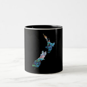 TAZA BICOLOR MAPA PAUA DE NUEVA ZELANDIA