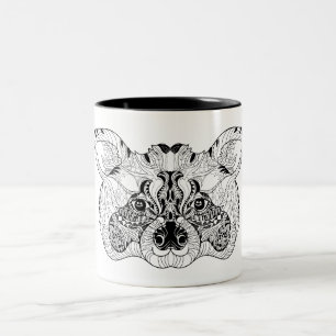 Taza Bicolor Mapache inspirado