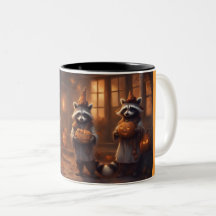 Mapaches de cuento de hadas en Halloween
