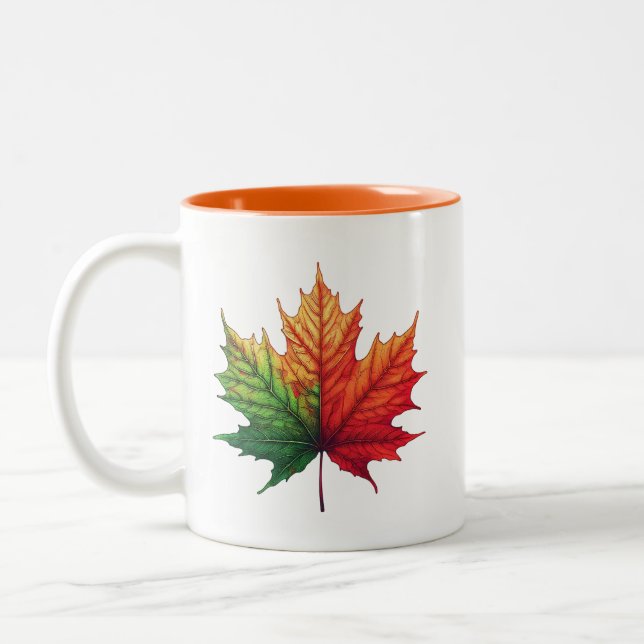 Taza Bicolor Maple Fall Leaf (Izquierda)