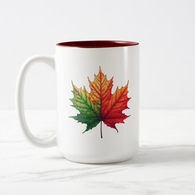 Taza Bicolor Maple Fall Leaf Large (Izquierda)