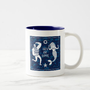 Taza Bicolor Mar del poster del amor
