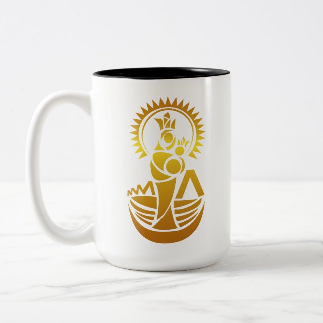 Taza Bicolor Maracaibo Virgen Chinita Chiquinquira  (Izquierda)
