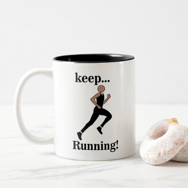 Taza Bicolor Maratonista de Runner (Con donut)
