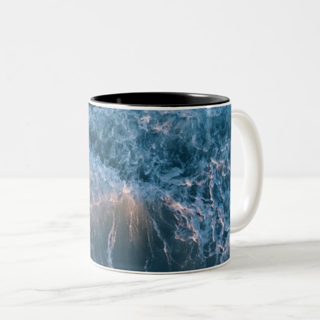 Taza Bicolor Maravillosas olas azules (Anverso derecho)