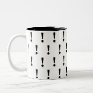 Taza Bicolor Marca de exclamación de puntos