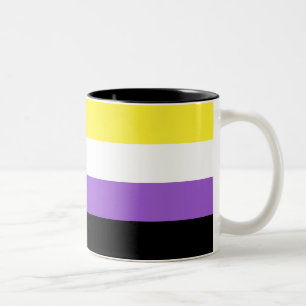 Taza Bicolor Marca de orgullo no binaria