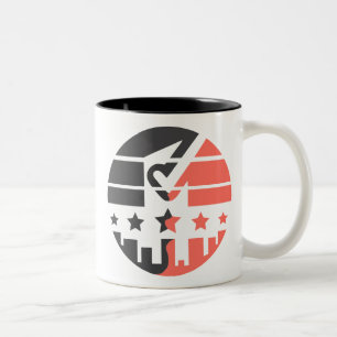 Taza Bicolor Marca de Verificación de Unidad