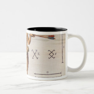 Taza Bicolor Marcas distintivas de un guerrero de Virginia