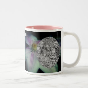Taza Bicolor Marco De Pétalos De Flor Clematis Crea Tu Propia F