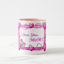 Taza Bicolor Marco del corazón - Día de la madre