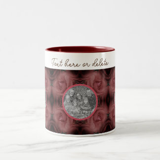 Taza Bicolor Marco rosa rojo personalizado Añadir tu foto