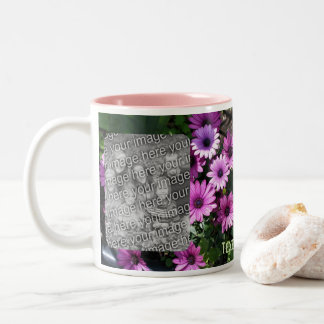 Taza Bicolor Marco violeta de flores de margarita africana para
