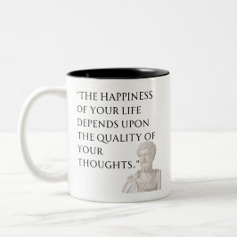 Taza Bicolor Marcus Aurelius Quote Mug
