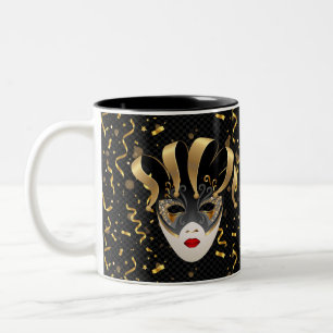 Taza Bicolor Mardi Gras Coffee Mug