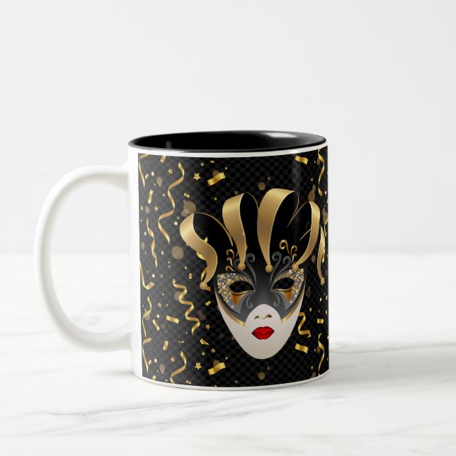 Taza Bicolor Mardi Gras Coffee Mug (Izquierda)