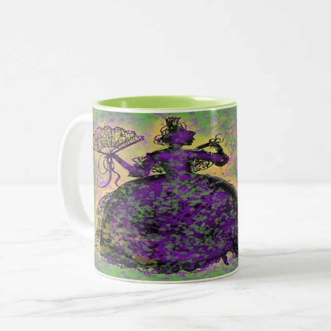 Taza Bicolor Mardi Gras Dance Two Tone Coffee Mug (Anverso izquierdo)