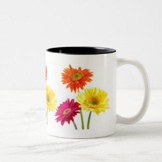 Taza Bicolor Margaritas del Gerbera