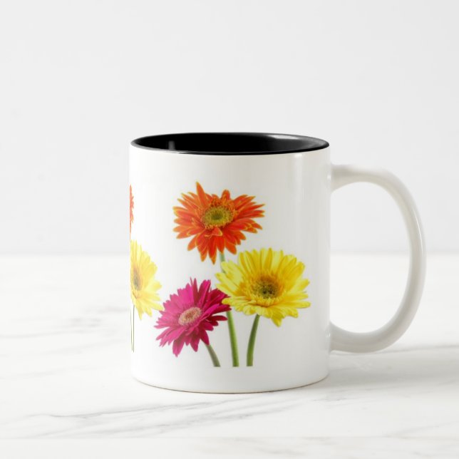 Taza Bicolor Margaritas del Gerbera (Derecha)
