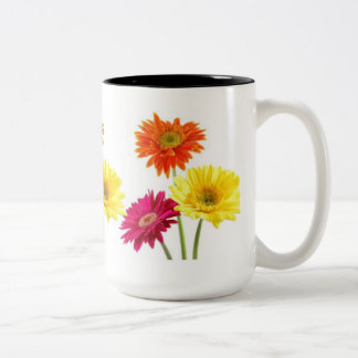 Taza Bicolor Margaritas del Gerbera