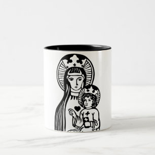 Taza Bicolor María y Jesús