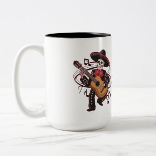 Taza Bicolor Mariachi Skeleton Groove