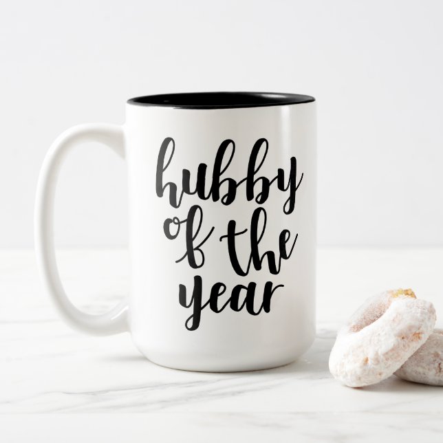 Taza Bicolor Marido del año (Con donut)