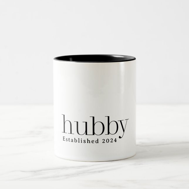 Taza Bicolor Marido hubby moderno (Centro)