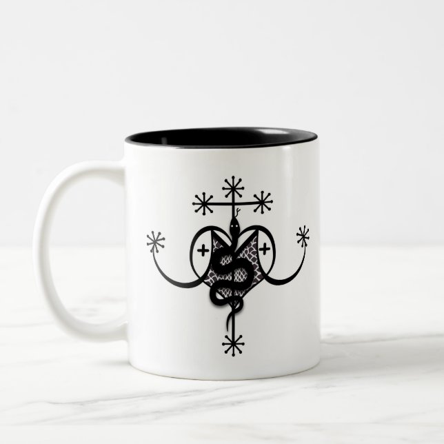Taza Bicolor Marie Laveau Veve Mug (Izquierda)