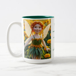 Taza Bicolor Marigold Flower Flower Fairy