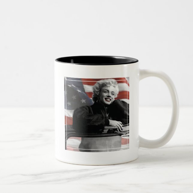 Taza Bicolor Marilyn patriótica (Derecha)