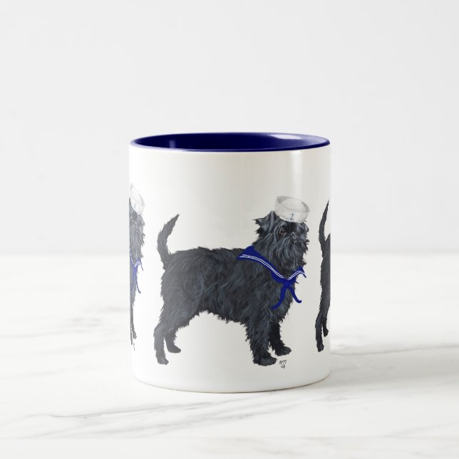 Taza Bicolor Marinero Affenpinscher (Centro)