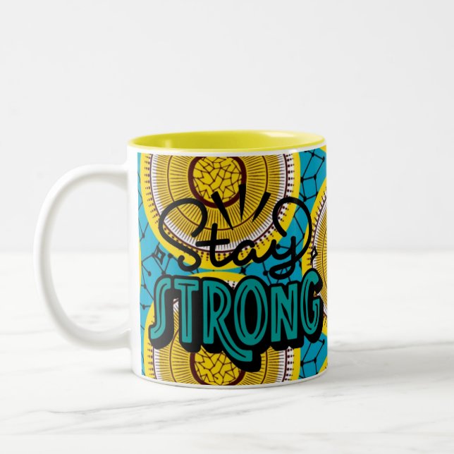 Taza Bicolor MARINOS | Amarillo caligráfico (Izquierda)