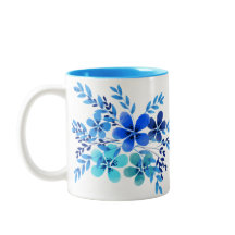 MARINOS | Diseño de Mug Floral Azul