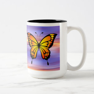 Taza Bicolor Mariposa