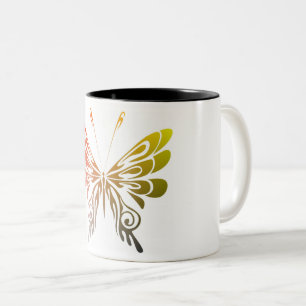Taza Bicolor Mariposa