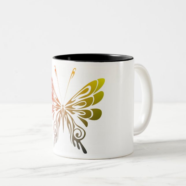 Taza Bicolor Mariposa (Anverso derecho)