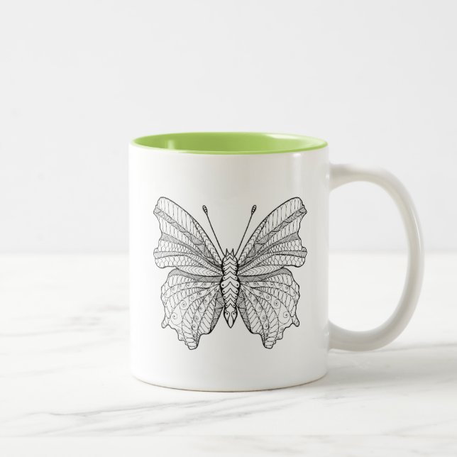Taza Bicolor Mariposa 3 del estilo (Derecha)